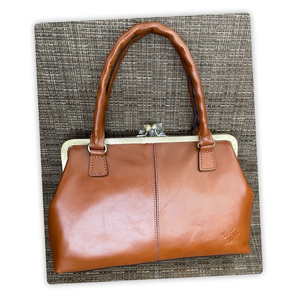 PATRICIA NASH LEATHER ROBINE SATCHEL/SHOULDER BAG TAN - Picture 5 of 5